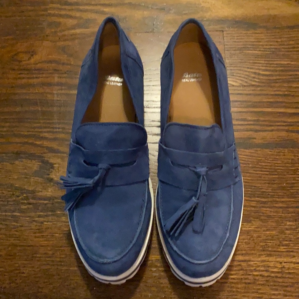 Blue Slip on Loafers